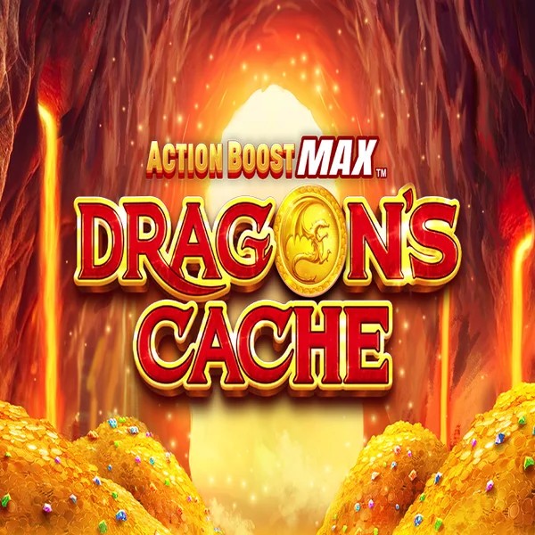 Action Boost Max Dragon's Cache online game logo by SpinPlay Games on lemon-hu.com