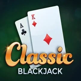 Classic Blackjack online game logo by Red Tiger Gaming on lemon-hu.com